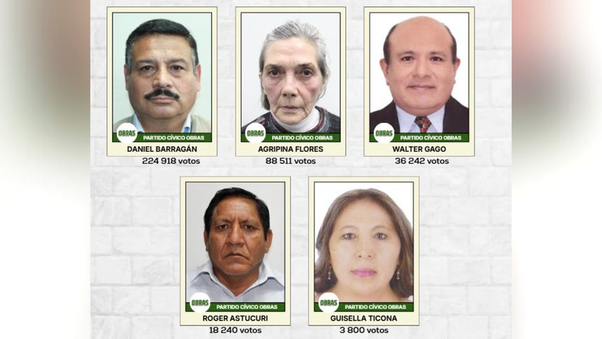 Así estará conformada la bancada de senadores del Partido Cívico Obras con sus cinco representantes 