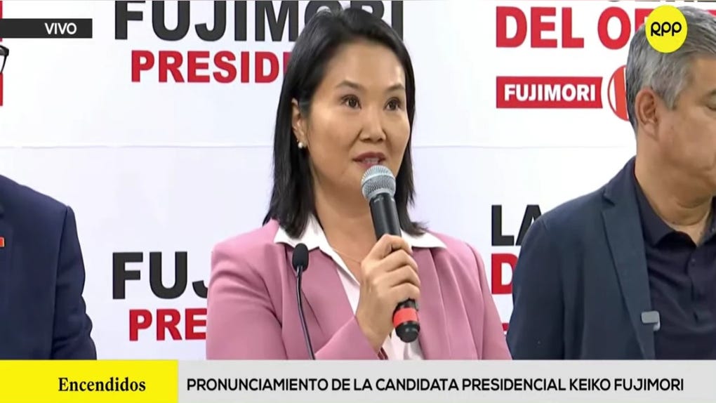 Keiko Fujimori dice que convocatoria para su eventual Gabinete Ministerial va a ser 