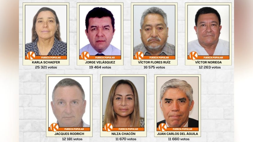 Siete de los 22 senadores que resultaron electos para el periodo 2026-2031