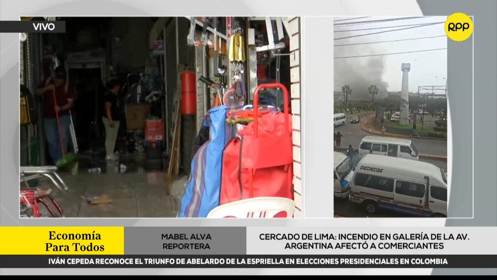 Incendio de código 2 movilizó a varias unidades de bomberos en una galería comercial del Cercado de Lima.
