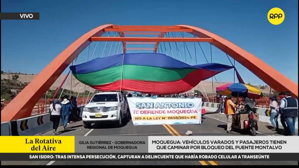 Moquegua: Autoridades y población acatan paro en protesta contra proyecto de ley que afectaría límites distritales