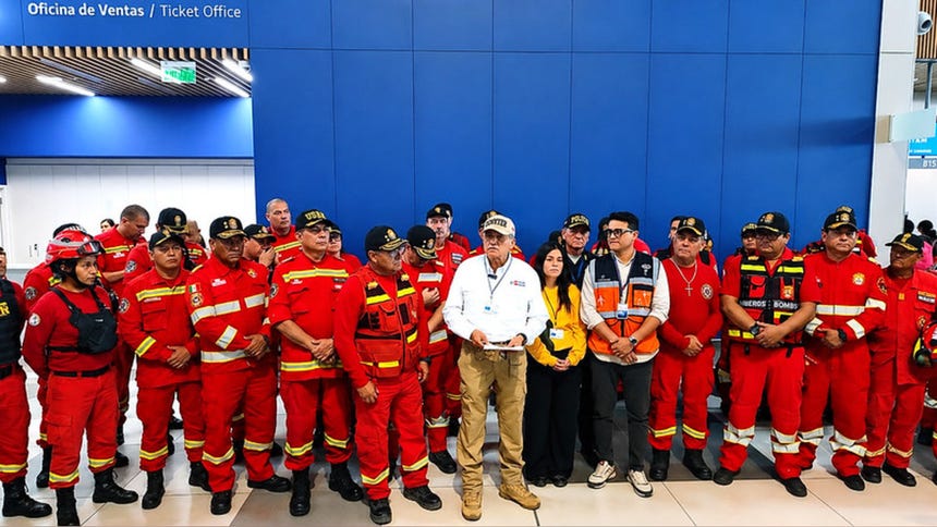 Peru sends 44 firefighters to Venezuela to strengthen search and rescue efforts after earthquakes