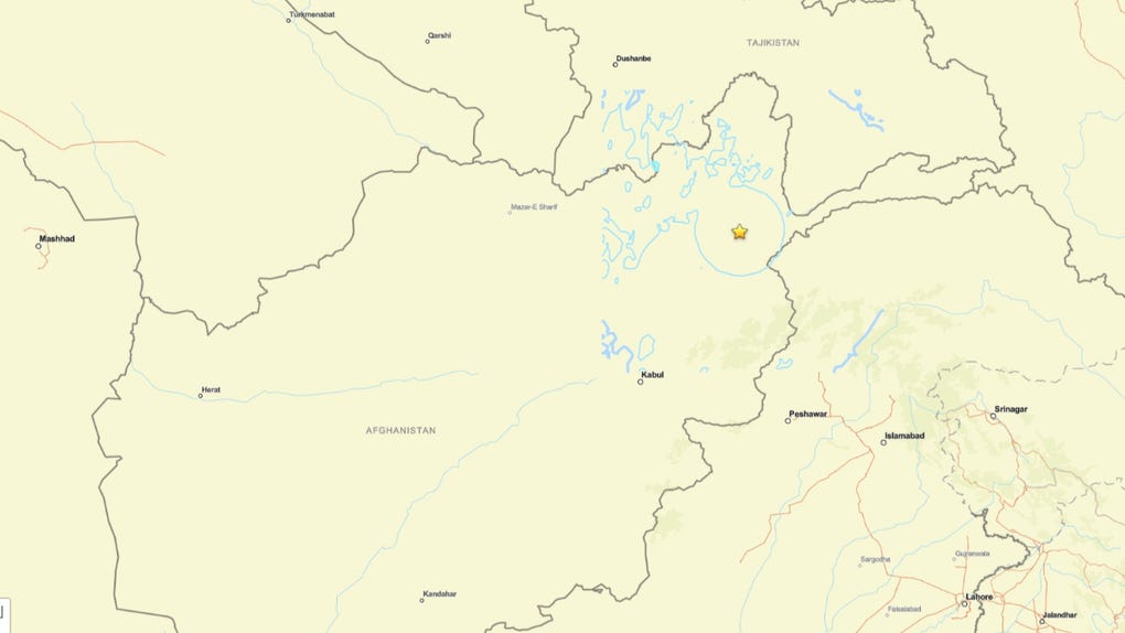 El sismo también se sintió en zonas del vecino Pakistán, incluido en la capital, Islamabad.