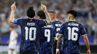 ¡Qué golazo! Lione Messi marcó el 3-1 de Argentina sobre Jordania de un tremendo tiro libre