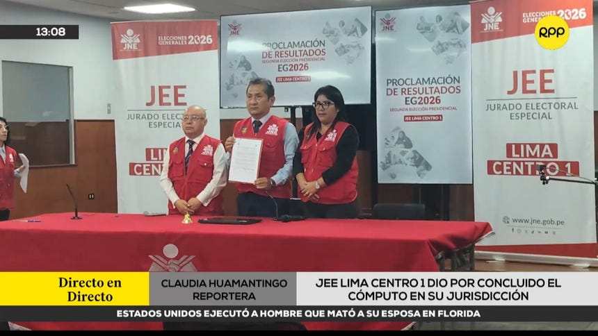 La proclamación se efectuó durante una audiencia pública desarrollada en la sede del Jurado Nacional de Elecciones.