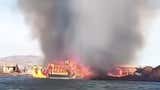 Puno: Once familias quedaron damnificadas por el incendio sucedido en dos islas flotantes de Los Uros