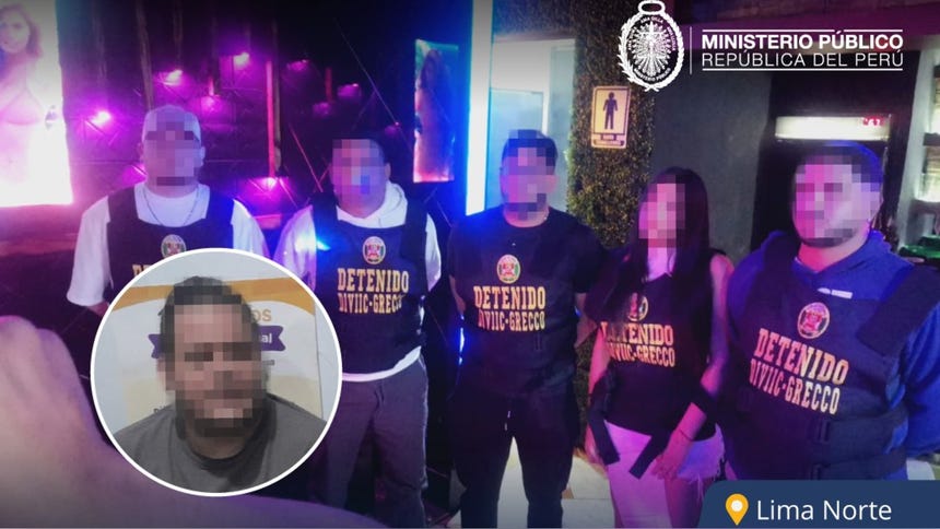 Los intervenidos serán investigados por el presunto delito de explotación sexual en agravio de mujeres.