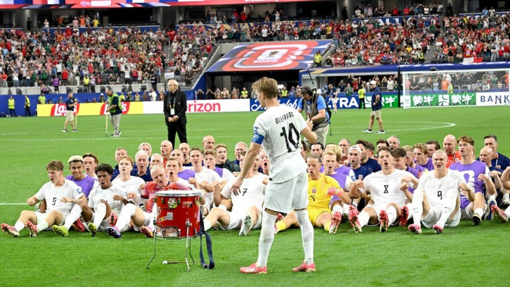 Noruega volvió a celebrar con el “remo vikingo”, el festejo que se convirtió en una de las imágenes más virales del Mundial 2026.