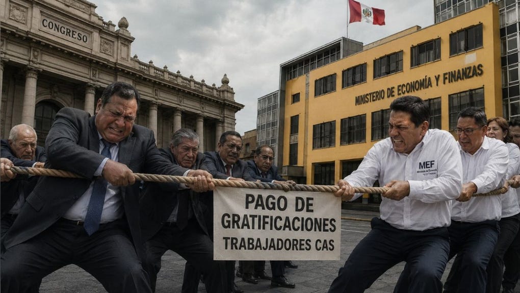 El MEF y el Congreso están en un tira y afloja por el pago de gratificaciones a los trabajadores CAS. 