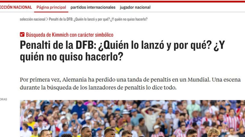 Lo que dice Kicker de Alemania