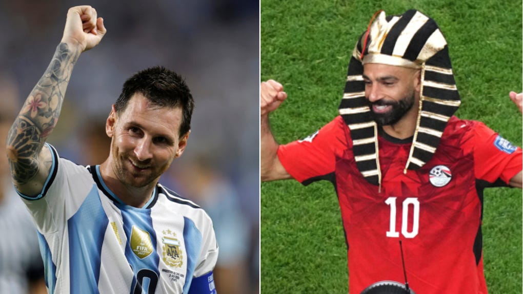 Lionel Messi y Mohamed Salah en el duelo por el Mundial 2026.