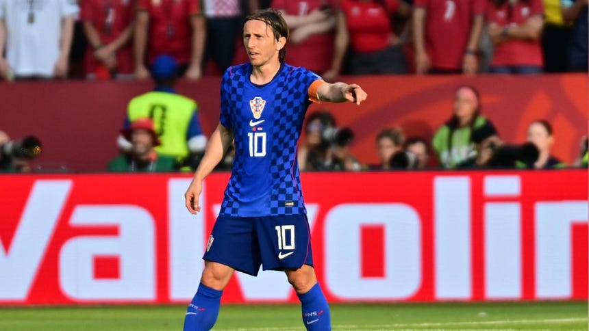 Luka Modric fue titular en la Selección de Croacia.