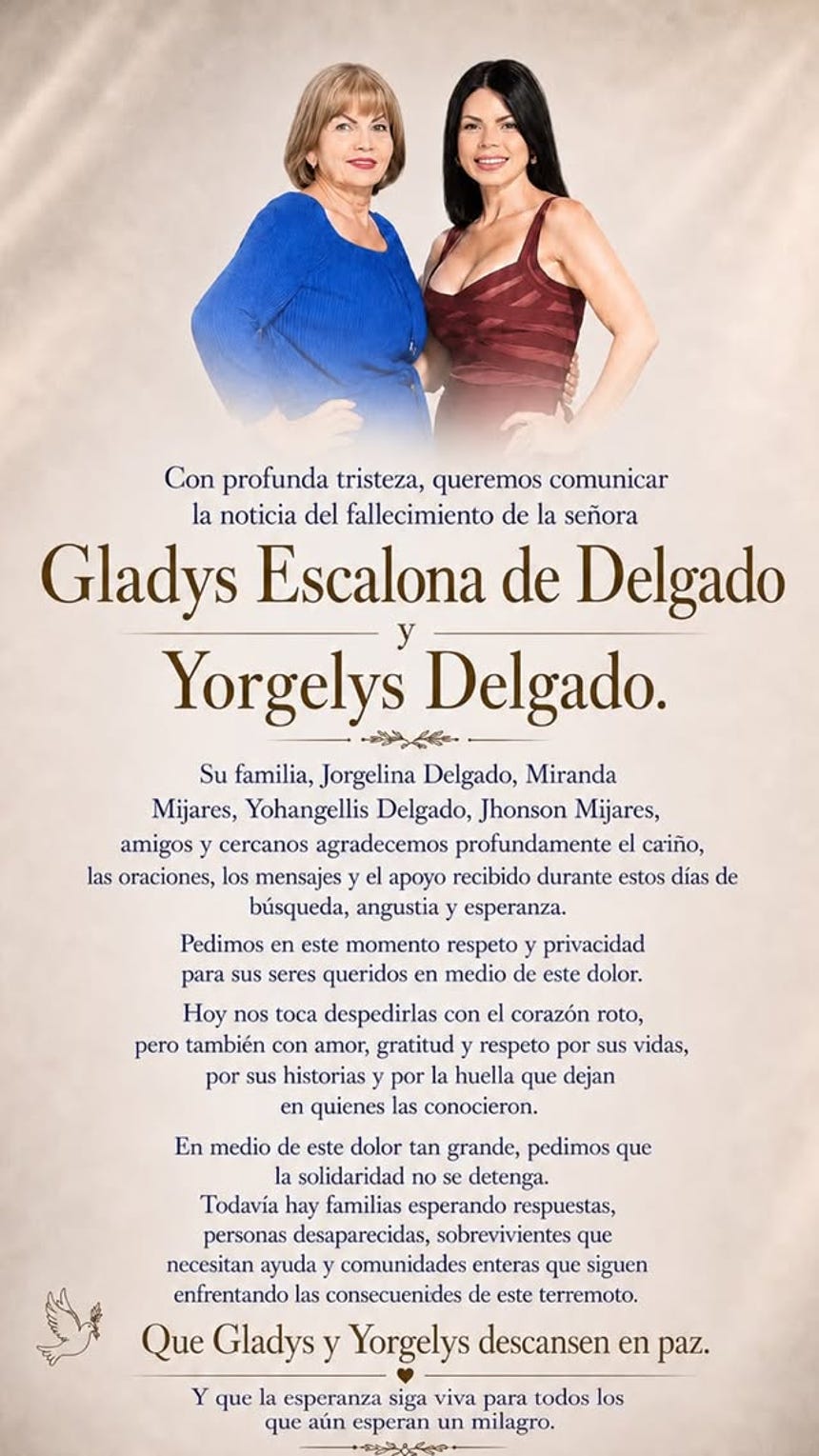 Comunicado de la familia Yorgelis Delgado.