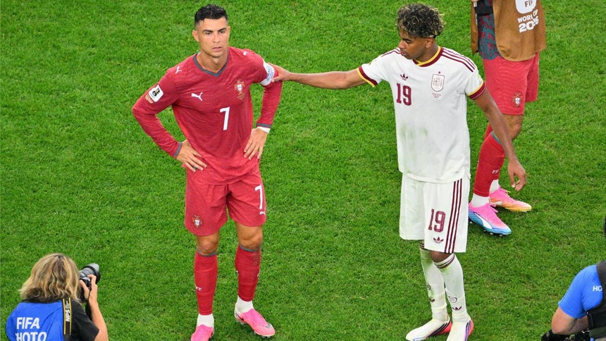 Lamine Yamal consoló a Cristiano Ronaldo tras la eliminación de Portugal del Mundial 2026