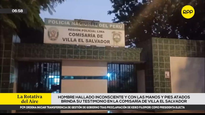 Hombre hallado inconsciente y con las manos y pies atados brinda su testimonio en la comisaría de Villa El Salvador