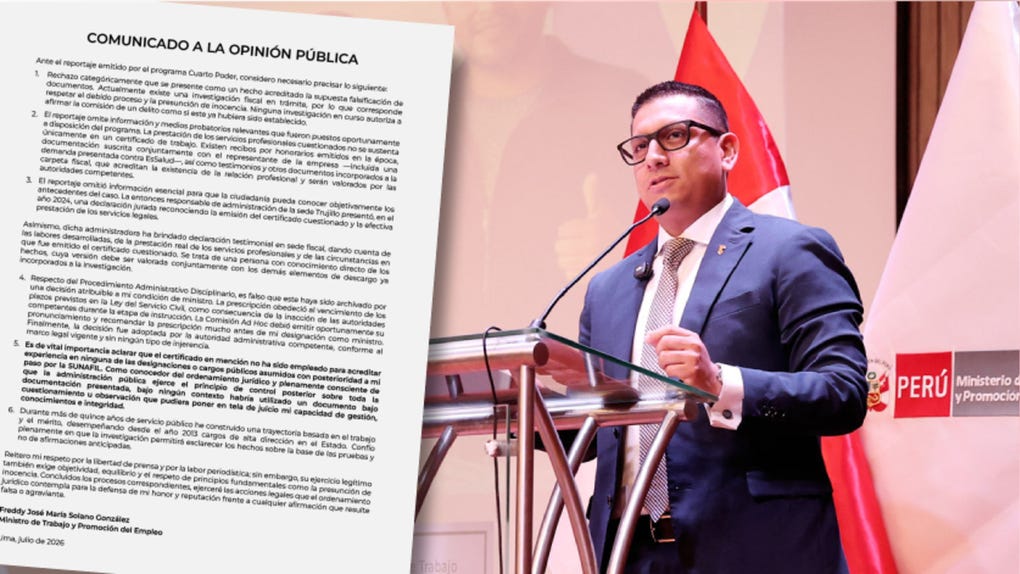 Solano cuestionó que dejen de lado información y medios de prueba que, asegura, fueron puestos a disposición del programa de manera oportuna.