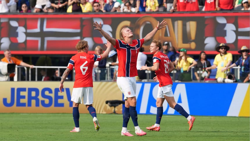Erling Haaland ha jugado cuatro de los cinco partidos de Noruega en el Mundial.
