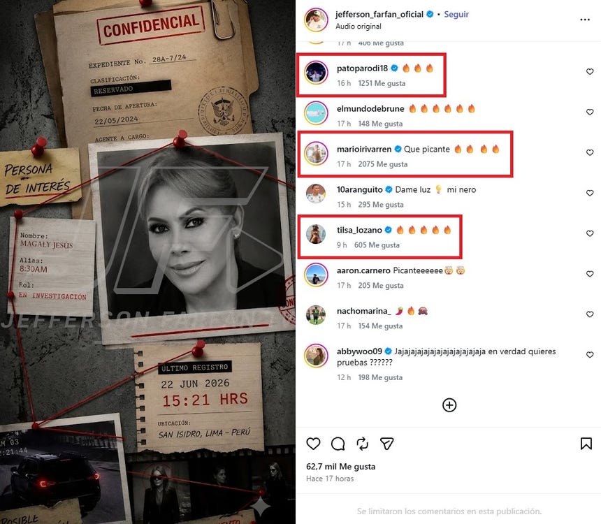 Farándula peruana reacciona al video de Jefferson Farfán contra Magaly Medina.