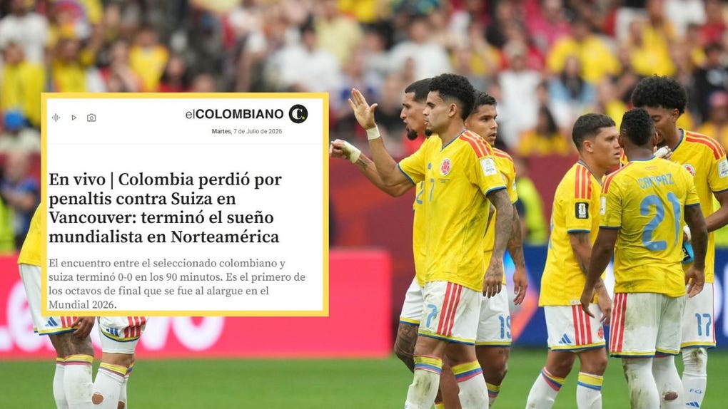 La prensa colombiana reacción a la eliminación de su selección de manos de Suiza en el Mundial 2026