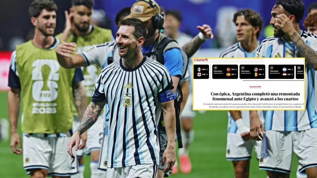 La prensa argentina elogió la actitud de su selección para remontar a Egipto en los octavos del Mundial 2026