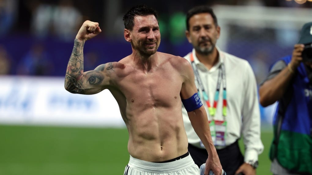 Lionel Messi de Argentina celebra en el Mundial 2026.