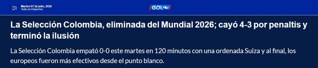 La Selección Colombia, eliminada del Mundial 2026: cayó 4-3 por penalts y terminó la ilusión
