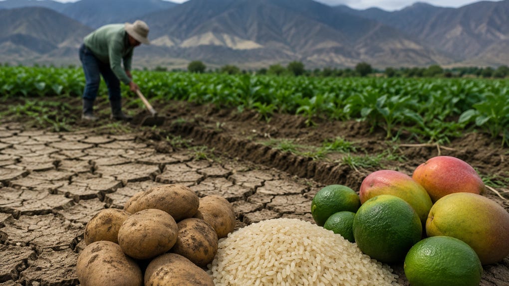 Producción de alimentos caería hasta 50% por El Niño Costero: la papa, arroz y frutas con mayor riesgo, alerta Conveagro