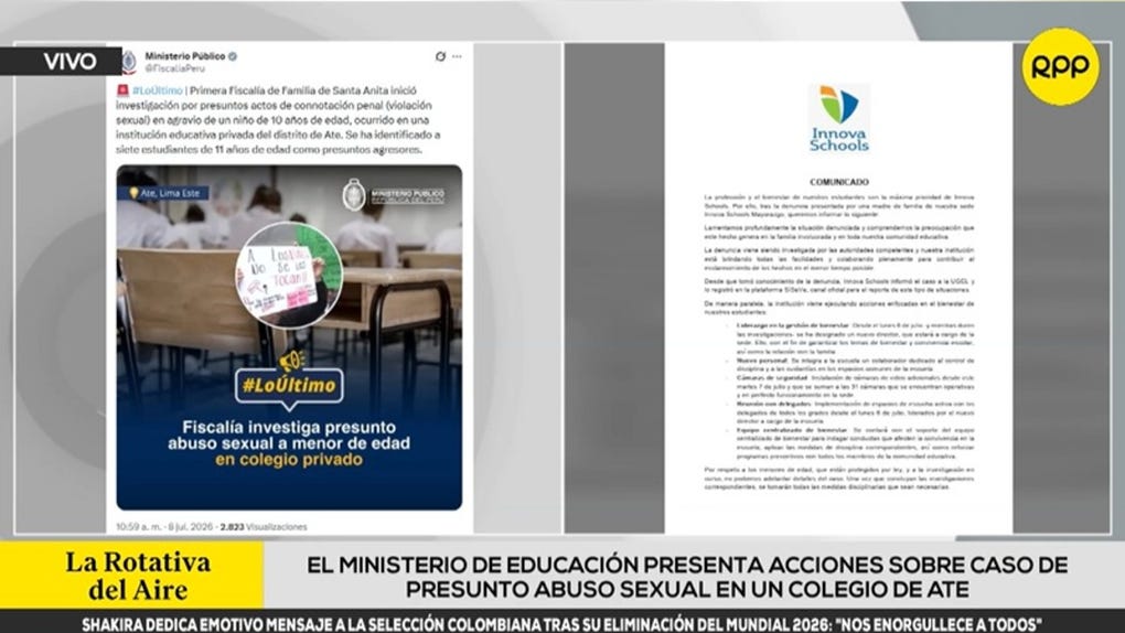 La institución educativa emitió un comunicado en el que oficializó el retiro de la directora del plantel