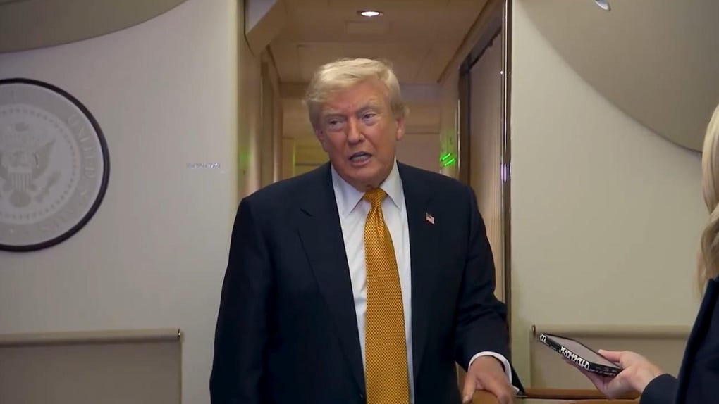 Trump responde a preguntas sobre posible amenaza iraní al Air Force One