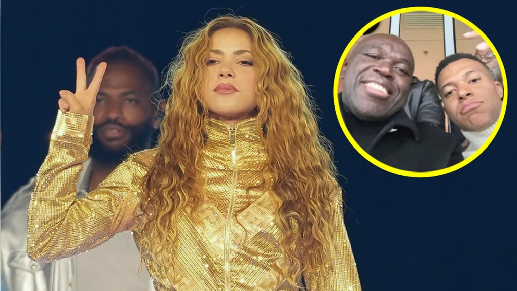 Shakira causa revuelo al compartir una foto con el padre de Kylian Mbappé.