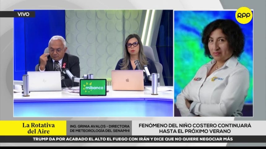 Ingeniera Grinia Ávalos, directora de Meteorología y Meteorología y Evaluación Ambiental Atmosférica del Senamhi. 