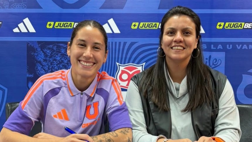 Silvana viajó con su representante a Chile para firmar hasta el 2027.