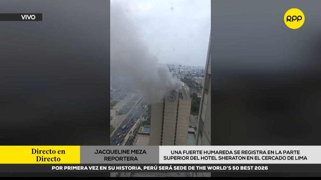 Cercado de Lima: humareda en el piso 19 del hotel Sheraton provocó evacuación de emergencia