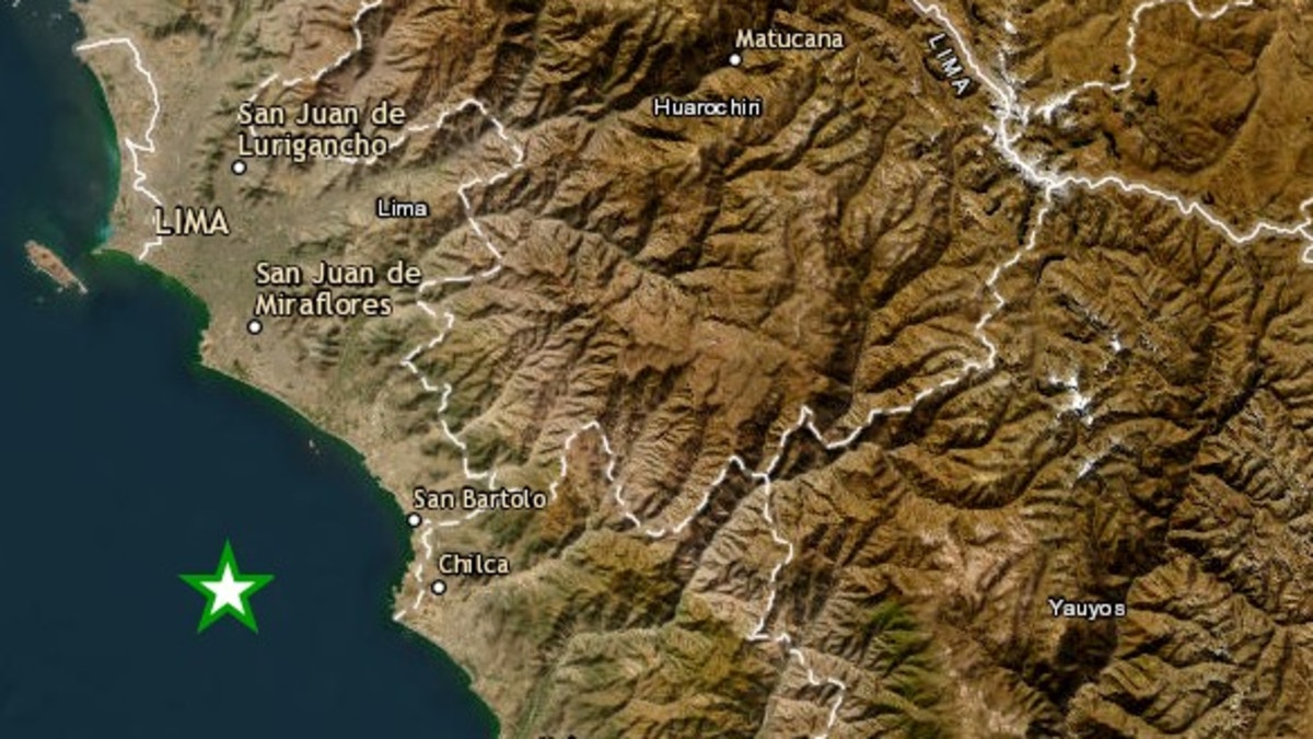 A strong earthquake of magnitude 4.3 was felt tonight in Lima