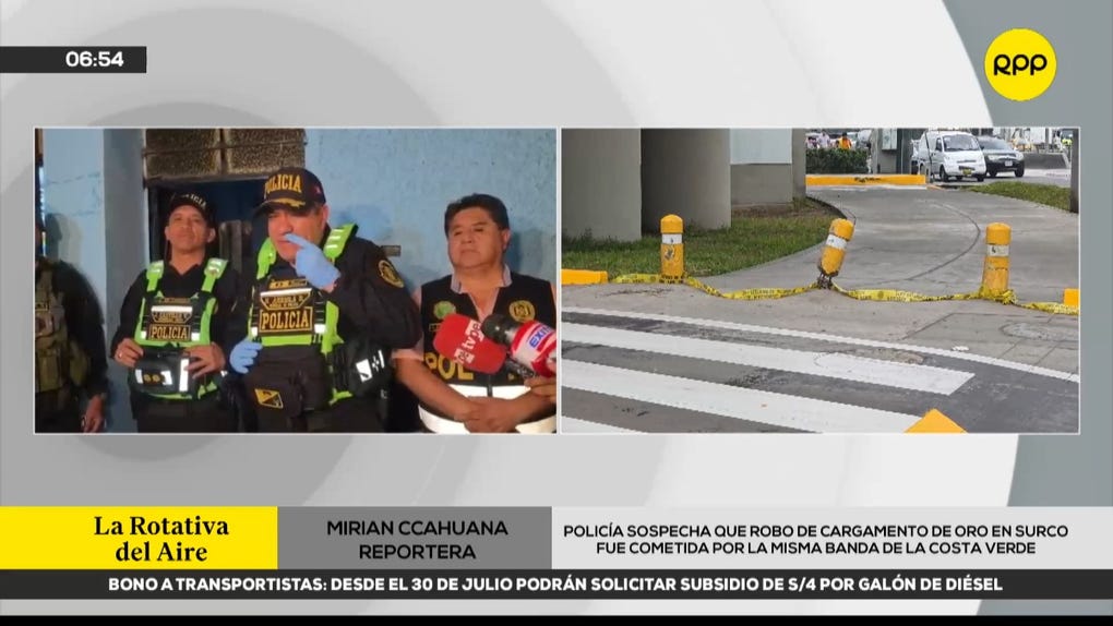Cercado de Lima: Policía vincula robo de cargamento de oro en Surco con asalto en la Costa Verde
