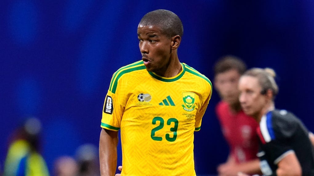 Jayden Adams disputó los tres partidos de la fase de grupos del Mundial 2026 con la Selección de Sudáfrica.