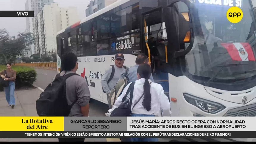 Aerodirecto opera con normalidad tras accidente de bus en el ingreso a Aeropuerto Jorge Chávez