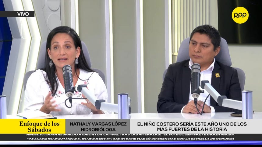 Meteorólogo David Pareja e hidrobióloga Nathaly Vargas López.
