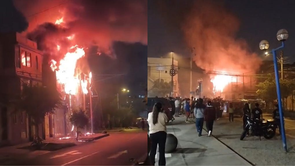 El fuego destruyó local de una iglesia evangélica en El Agustino.