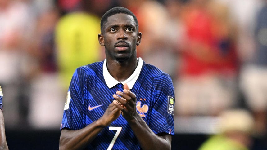 Ousmane Dembélé en las semifinales ante España