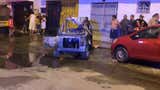 Delincuentes incendiaron un mototaxi en Comas