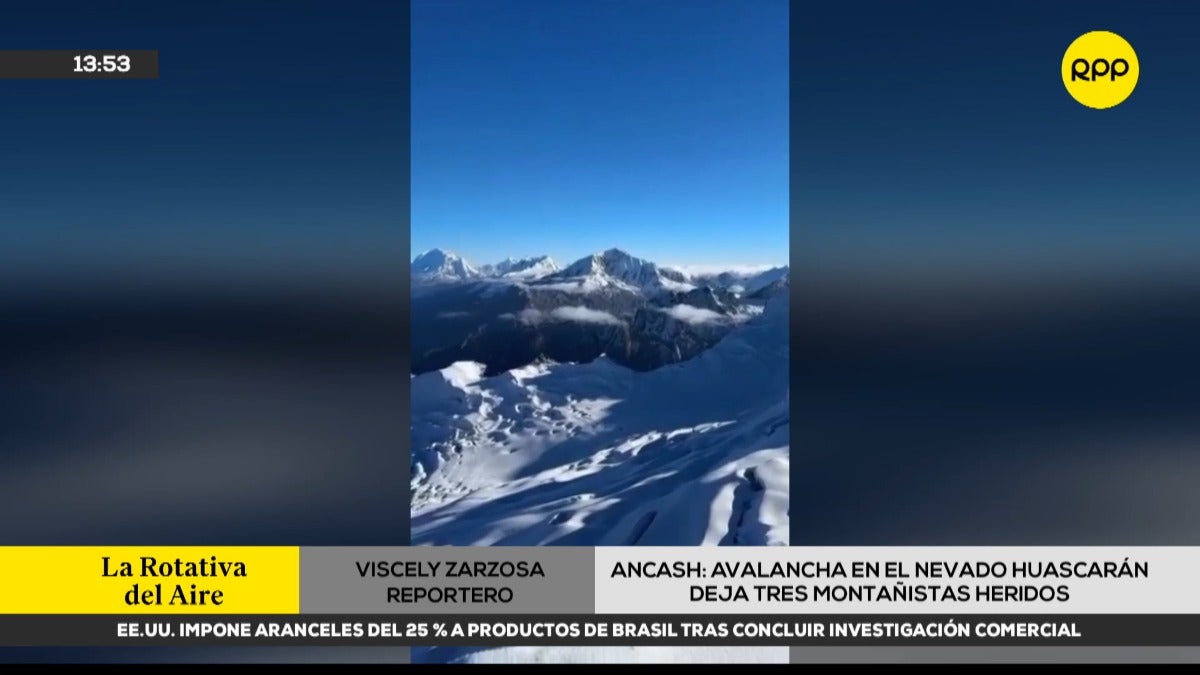 Nueva emergencia en el nevado Huascarán: avalancha deja tres montañistas heridos [VIDEO]