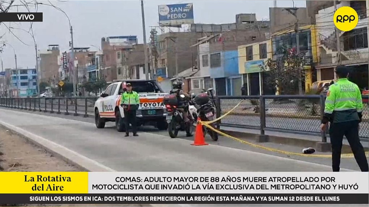 Comas: adulto mayor de 88 años muere atropellado por motociclista que invadió la vía exclusiva del Metropolitano