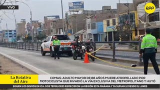 Comas: adulto mayor de 88 años muere atropellado por motociclista que invadió la vía exclusiva del Metropolitano