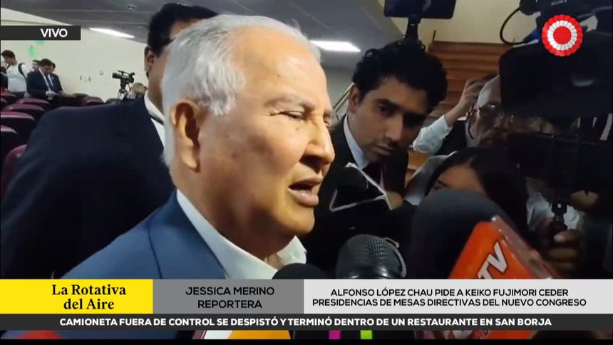 Alfonso López-Chau pide a Keiko Fujimori ceder la presidencia del Senado y Diputados a la oposición
