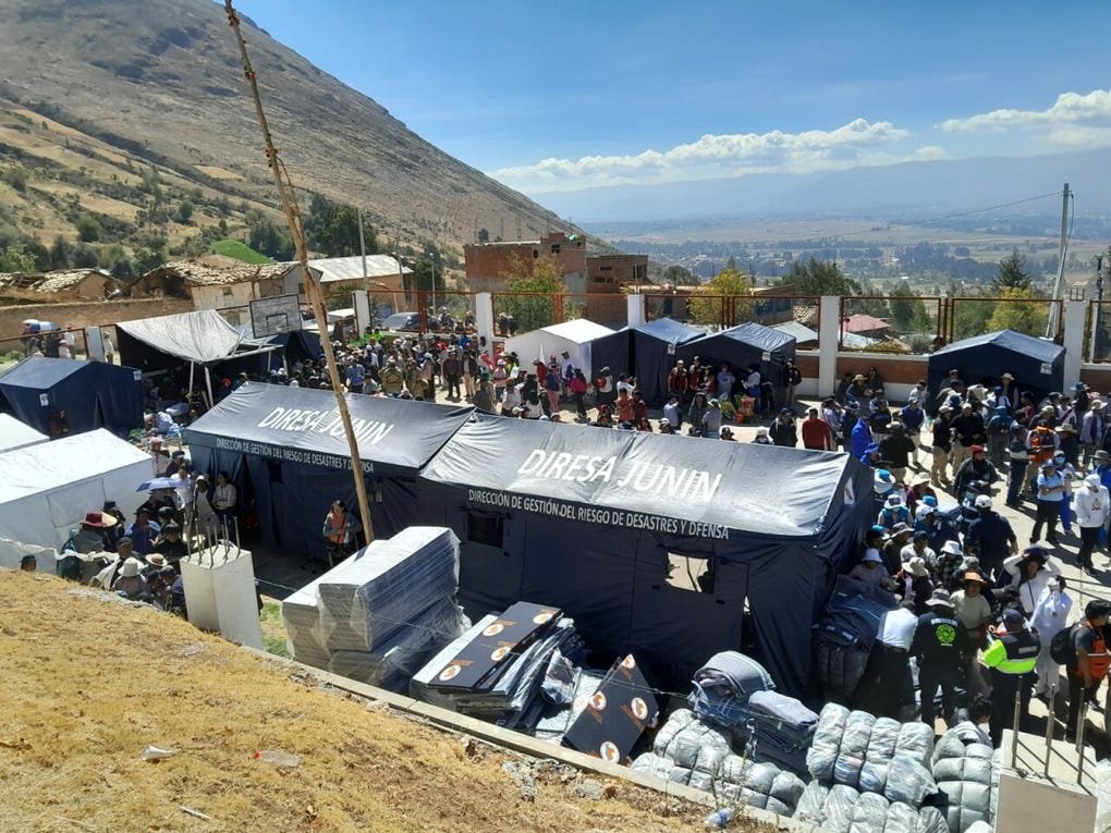 La Dirección Regional de Salud de Junín instaló carpas, a través del Minsa, así como un Puesto Médico Avanzado en Pumpunya.