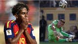 Tremenda atajada: Emiliano Martínez impidió el gol de tiro libre de Lamine Yamal en última jugada del segundo tiempo