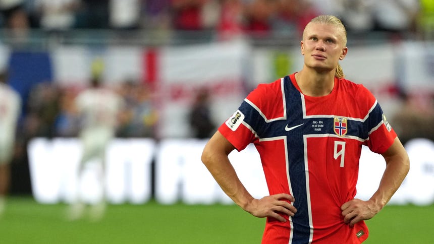 Erling Haaland con Noruega
