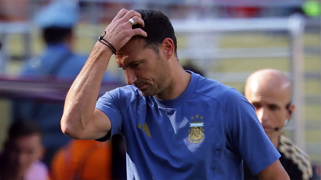 Lionel Scaloni lamentó la derrota de su selección