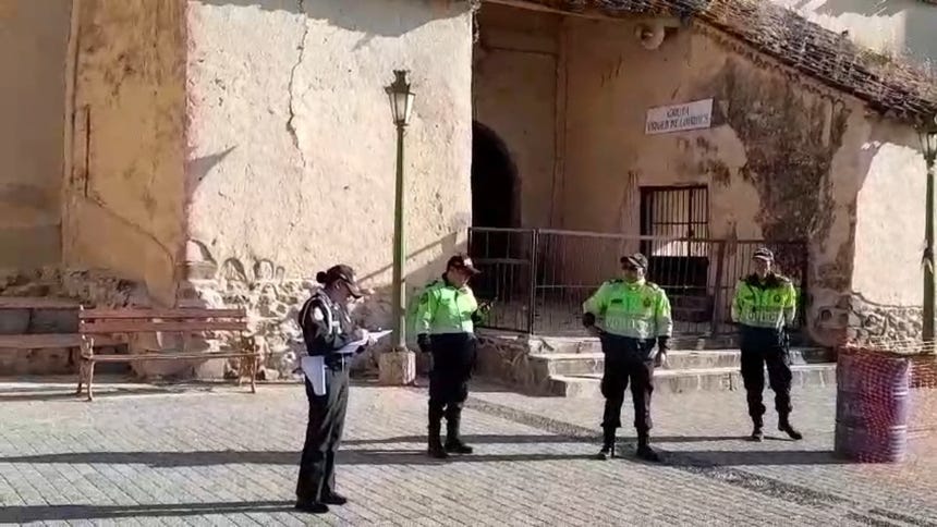 Panorama de la Iglesia Santiago León de Chongos Bajo.